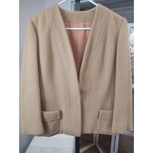 1960s Camel Hair Blazer Medium 100% Camel Country Tweeds - Picture 5 of 13